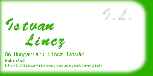 istvan lincz business card