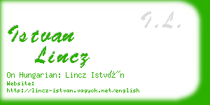 istvan lincz business card